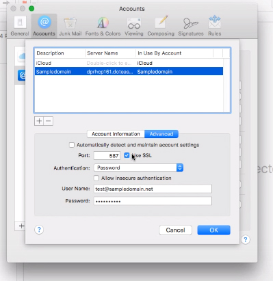 what ssl port for gmail on mac